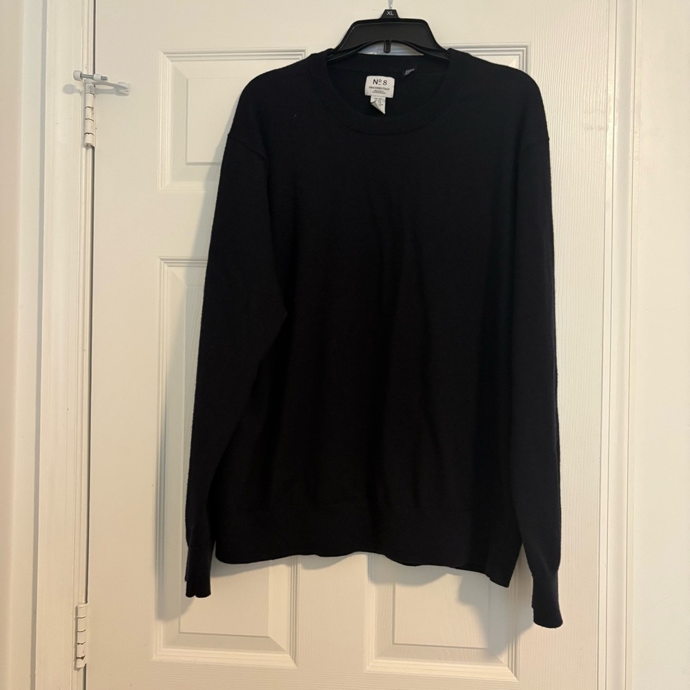 H&M No. 8 Essentials Black Wool Blend Crewneck Sweater - Size XXL - Item 0359